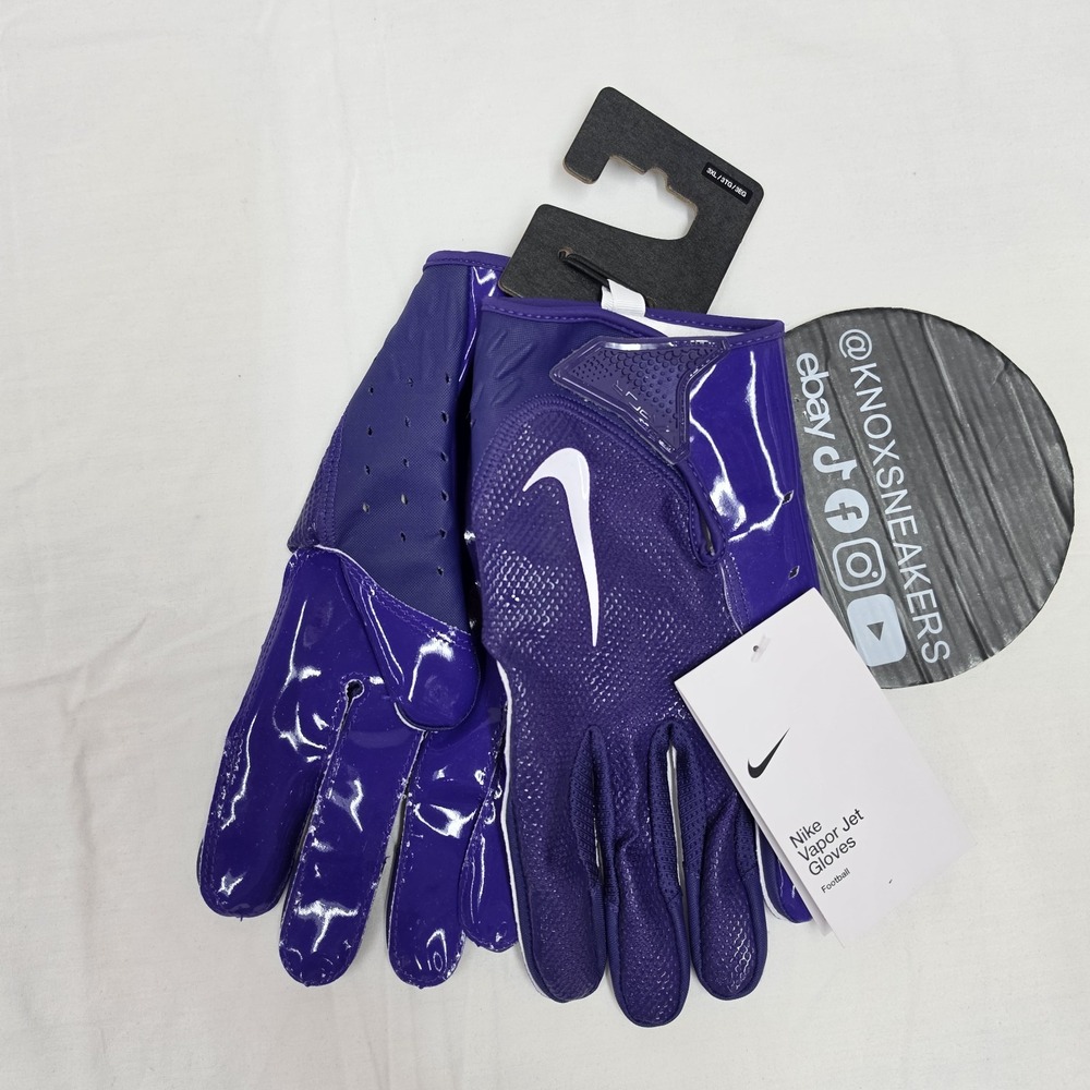 Nike Vapor Jet Football Gloves Minnesota Vikings Purple DX4522-503 Mens 3XL NEW